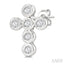 Cross Bezel Set Petite Diamond Fashion Earrings