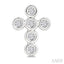 Cross Bezel Set Petite Diamond Fashion Earrings