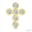 Cross Bezel Set Petite Diamond Fashion Earrings