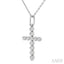 Cross Bezel Set Petite Diamond Fashion Pendant