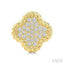 Pave-Set Clover Rope Diamond Fashion Earrings
