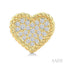Pave-Set Heart Shape Rope Diamond Fashion Earrings