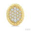Pave-Set Oval Shape Rope Diamond Fashion Earrings