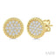 Pave-Set Round Shape Rope Diamond Fashion Earrings