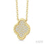 Pave-Set Clover Rope Diamond Fashion Pendant