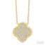 Pave-Set Clover Rope Diamond Fashion Pendant