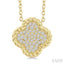 Pave-Set Clover Rope Diamond Fashion Pendant