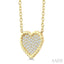 Pave-Set Heart Shape Rope Diamond Fashion Pendant