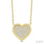 Pave-Set Heart Shape Rope Diamond Fashion Pendant
