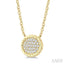 Pave-Set Oval Shape Rope Diamond Fashion Pendant
