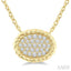 Pave-Set Oval Shape Rope Diamond Fashion Pendant