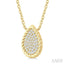 Pave-Set Pear Shape Rope Diamond Fashion Pendant