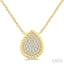 Pave-Set Pear Shape Rope Diamond Fashion Pendant