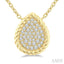 Pave-Set Pear Shape Rope Diamond Fashion Pendant