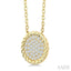 Pave-Set Round Shape Rope Diamond Fashion Pendant