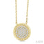 Pave-Set Round Shape Rope Diamond Fashion Pendant