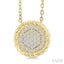 Pave-Set Round Shape Rope Diamond Fashion Pendant