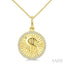 Dollar Fluted Diamond Fashion Pendant