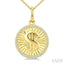Dollar Fluted Diamond Fashion Pendant