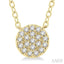 Disc Petite Diamond Fashion Pendant