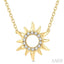 Sunburst Petite Diamond Fashion Pendant