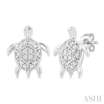 Turtle Petite Diamond Fashion Earrings