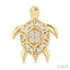 Turtle Petite Diamond Fashion Earrings
