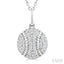 Baseball Petite Diamond Fashion Pendant