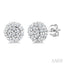 Disco Ball Petite Diamond Fashion Earrings