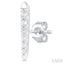 Vertical Bar Graduated Petite Diamond Fashion Earrings