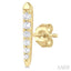 Vertical Bar Graduated Petite Diamond Fashion Earrings