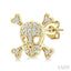 Skull Petite Diamond Fashion Earrings