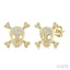 Skull Petite Diamond Fashion Earrings