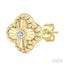 Clover Fluted Petite Diamond Fashion Earrings