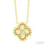 Clover Fluted Petite Diamond Fashion Pendant
