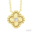 Clover Fluted Petite Diamond Fashion Pendant