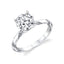 Round Diamond Twist Engagement Ring