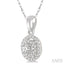 Round Shape Halo Diamond Fashion Pendant