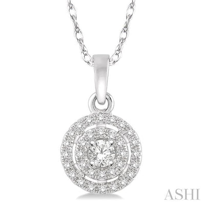 Round Shape Halo Diamond Fashion Pendant