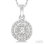Round Shape Halo Diamond Fashion Pendant