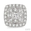 Cushion Shape Halo Diamond Fashion Earrings