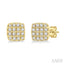 Cushion Shape Petite Diamond Fashion Earrings