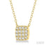 Cushion Shape Petite Diamond Fashion Pendant