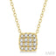 Cushion Shape Petite Diamond Fashion Pendant