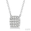 Cushion Shape Petite Diamond Fashion Pendant