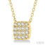 Cushion Shape Petite Diamond Fashion Pendant