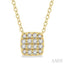 Cushion Shape Petite Diamond Fashion Pendant