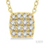 Cushion Shape Petite Diamond Fashion Pendant