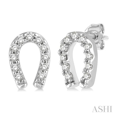 Horseshoe Petite Diamond Fashion Earrings
