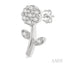 Floral Petite Diamond Fashion Earrings